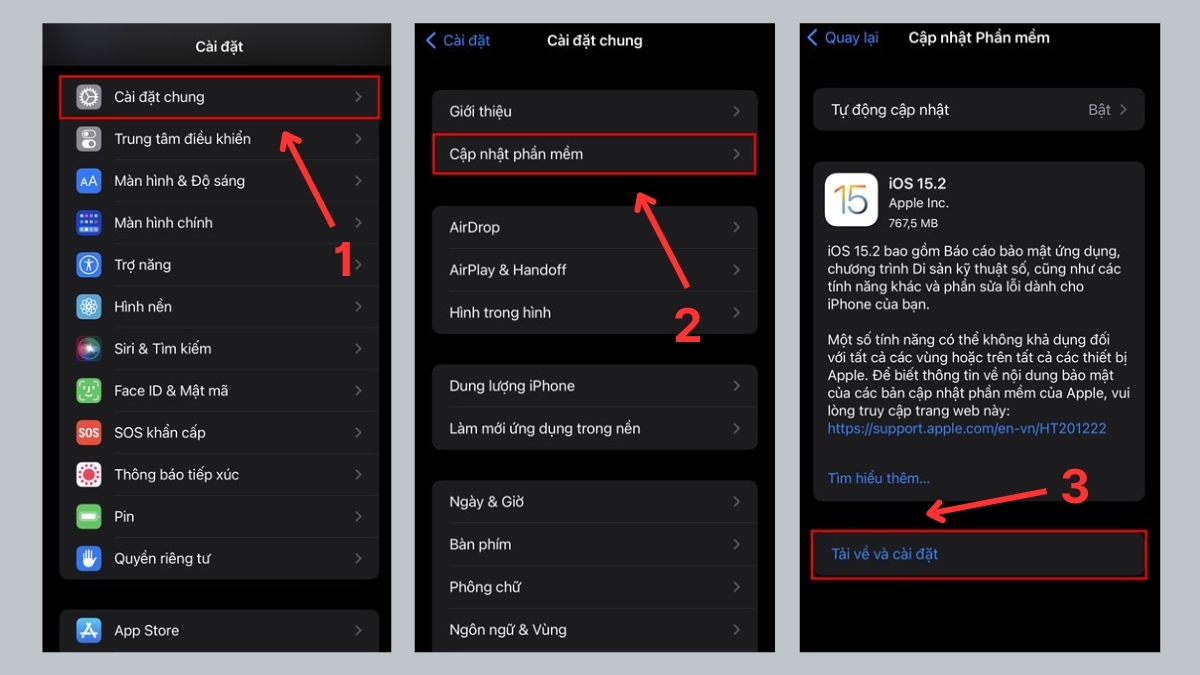 Cách Kiểm tra pin iPhone đã bị thay chưa bằng cập nhật phầm mềm iOS bước 1
