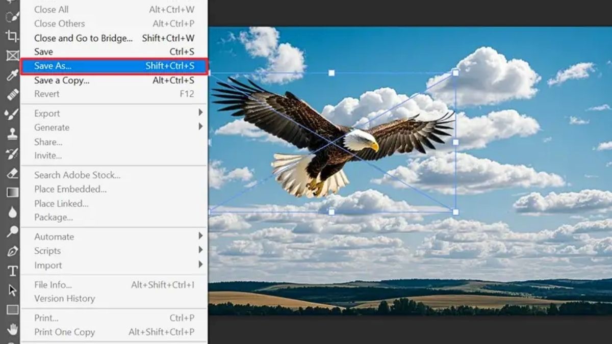 Cách lật ảnh trong Photoshop cách 3 bước 3