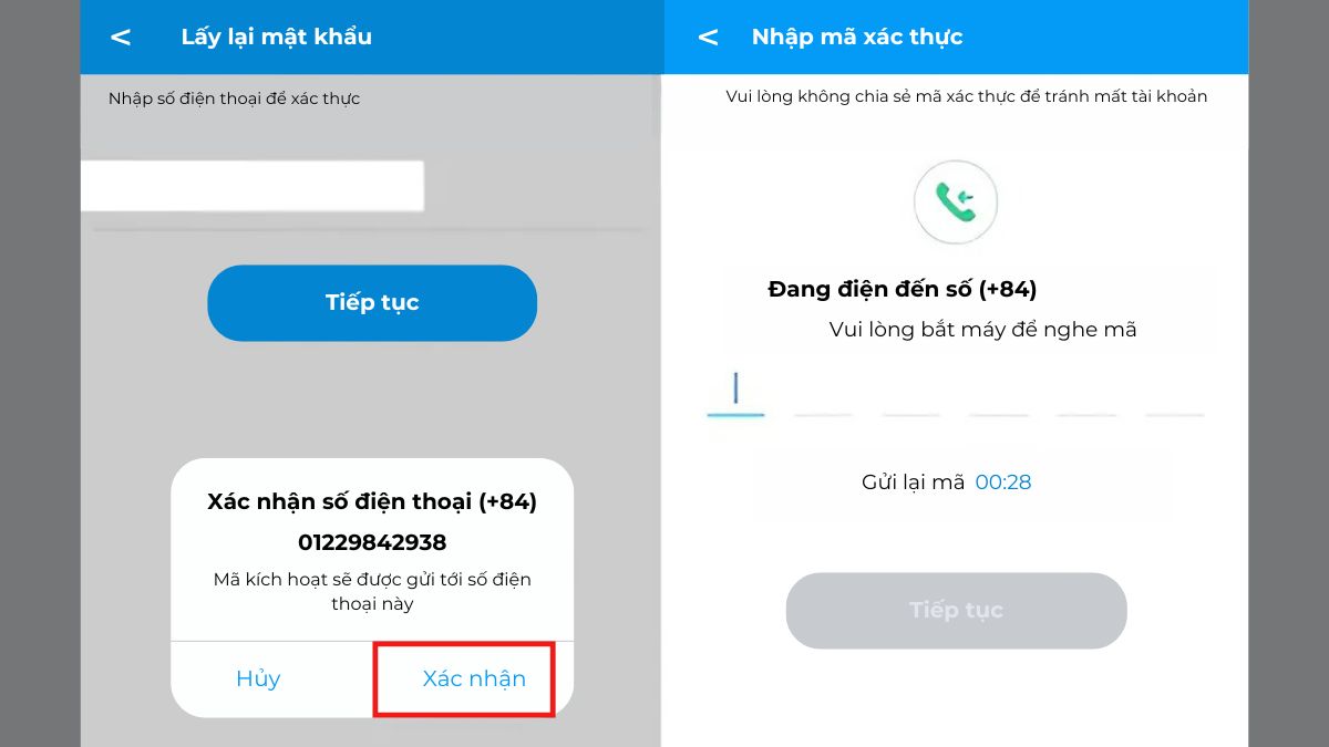 Lấy tài khoản Zalo bằng Username -  bước 2