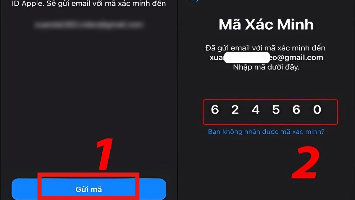 Cách lấy mã xác minh email trên iPhone qua thông tin tài khoản iCloud bước 2