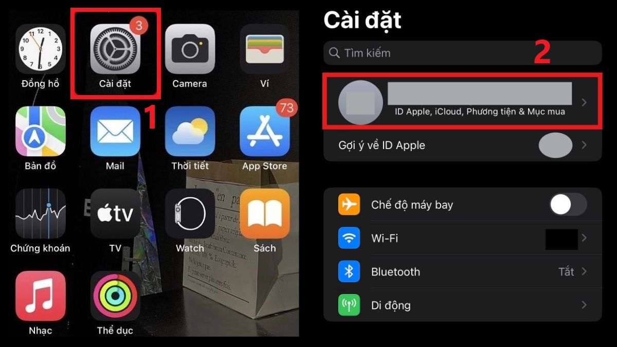 Cách lấy mã xác minh email trên ID Apple cho iPhone bước 1