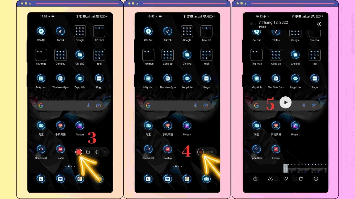 Cách quay màn hình điện thoại Android bước 4