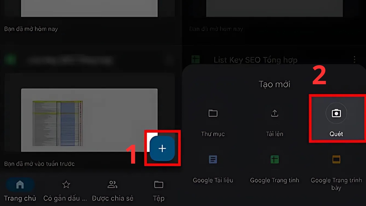 Cách scan ảnh trên điện thoại Android bước 1