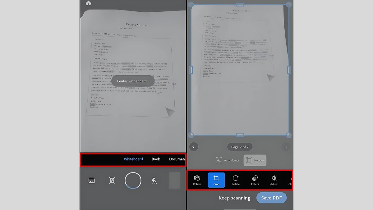 Hướng dẫn cách scan ảnh trên điện thoại bằng Adobe Scan bước 2