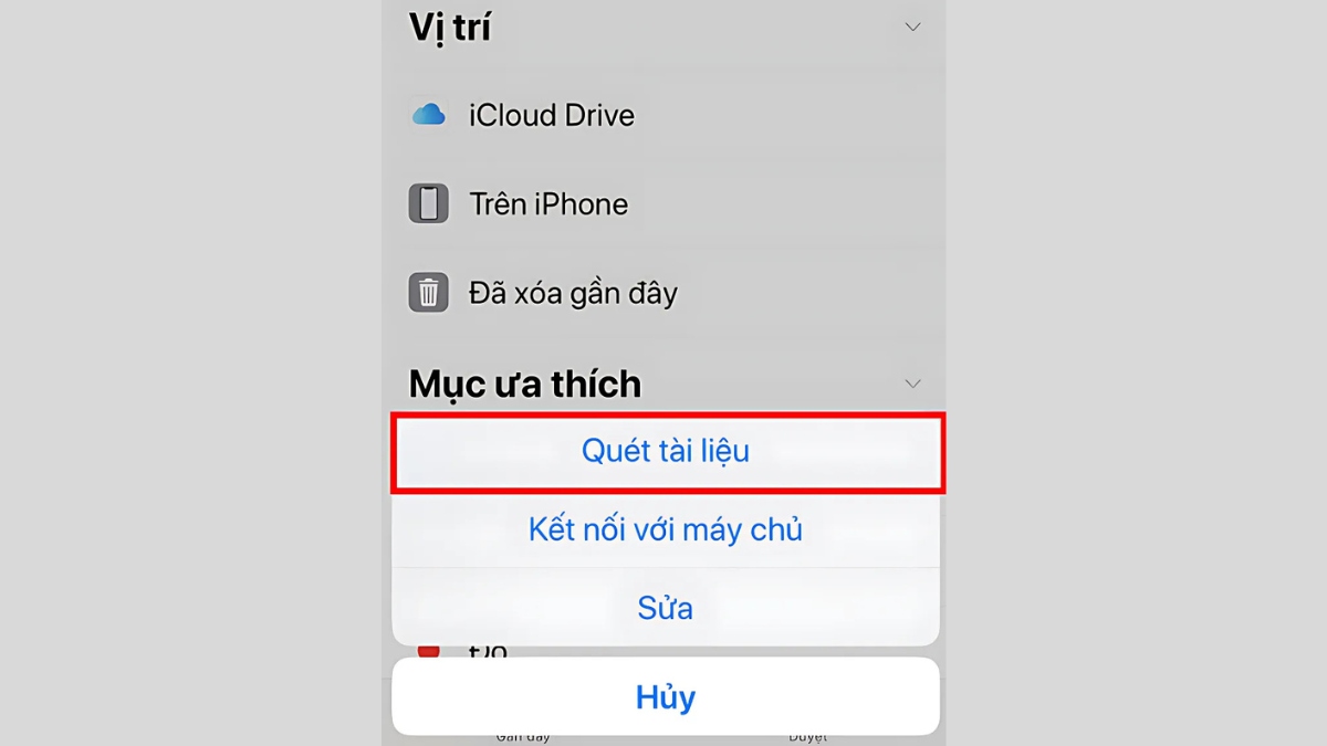 Cách scan ảnh trên điện thoại iPhone bằng Tệp bước 2