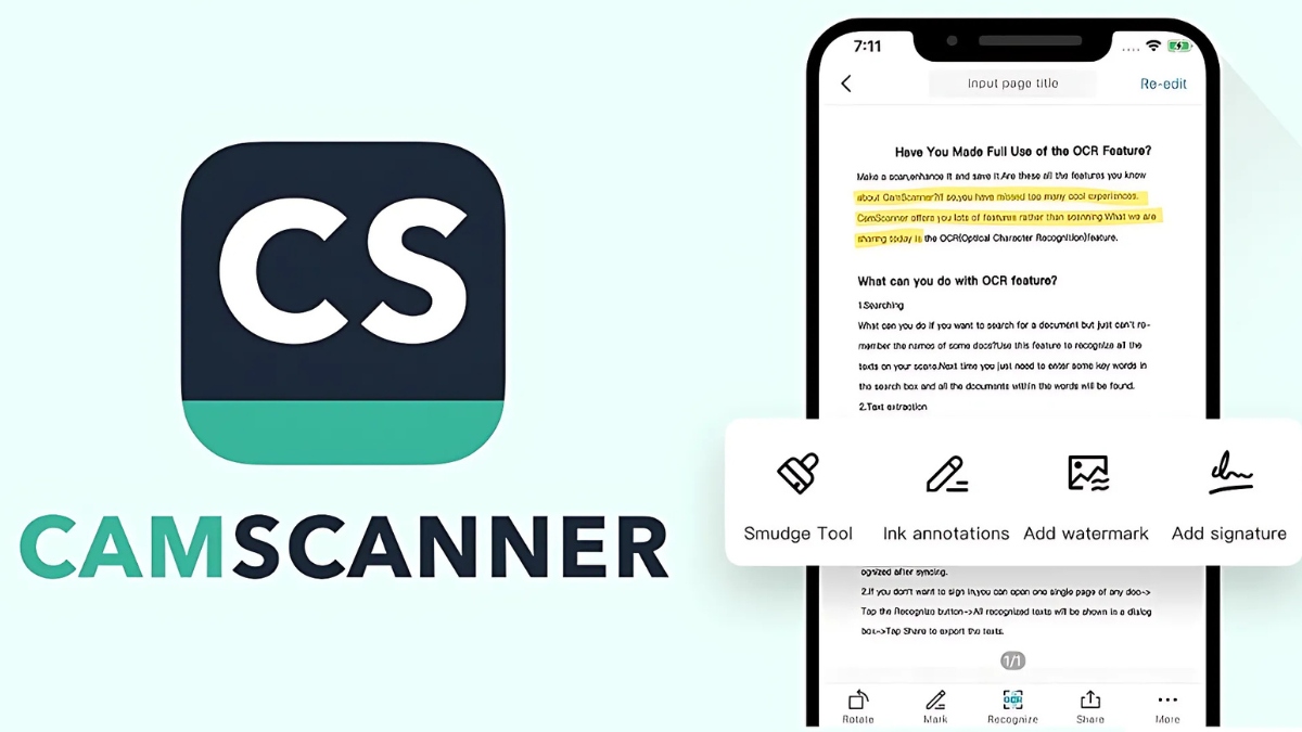 Cách scan ảnh trên điện thoại bằng camscanner bước 1