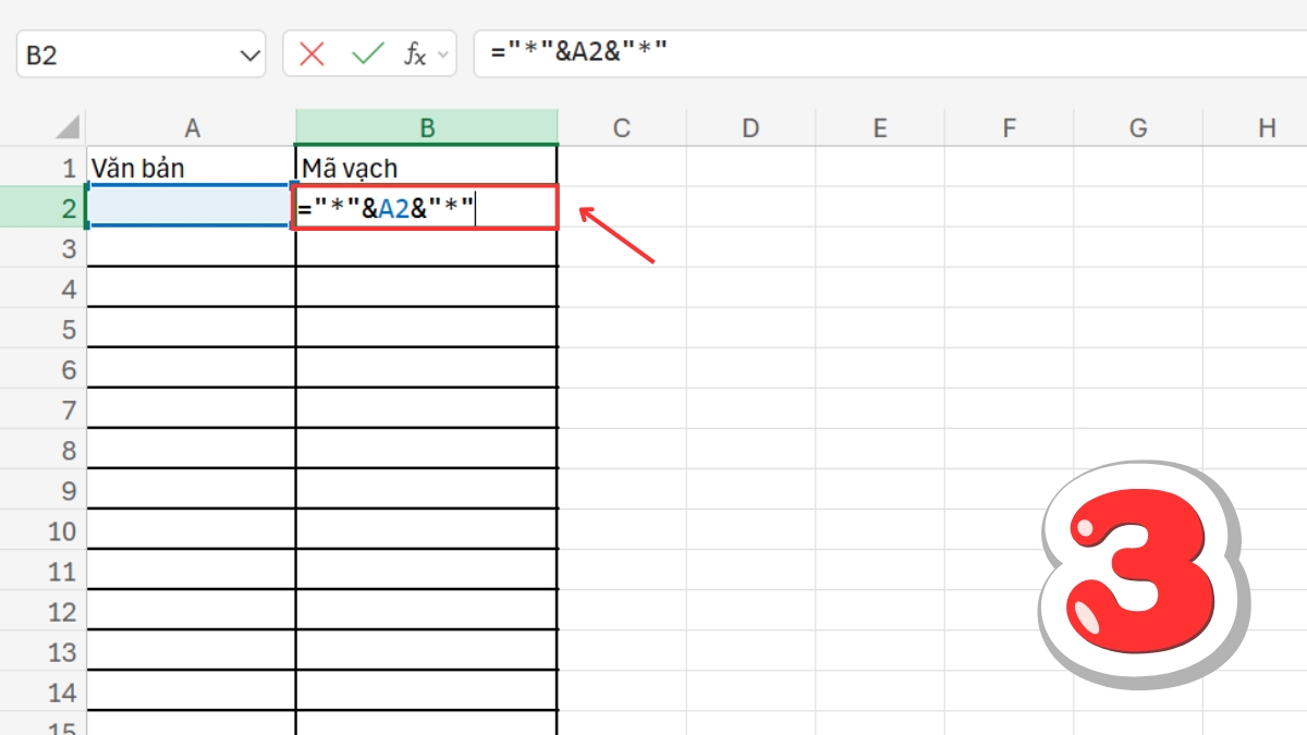 Cách tạo mã vạch trong Excel bằng công thức bước 3