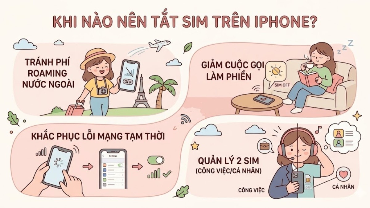 Thời điểm nên tắt SIM trên iPhone