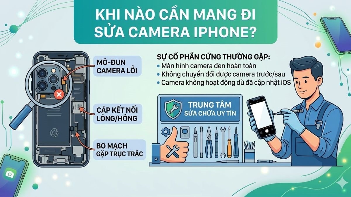 Thời điểm cần mang đi sửa camera iPhone