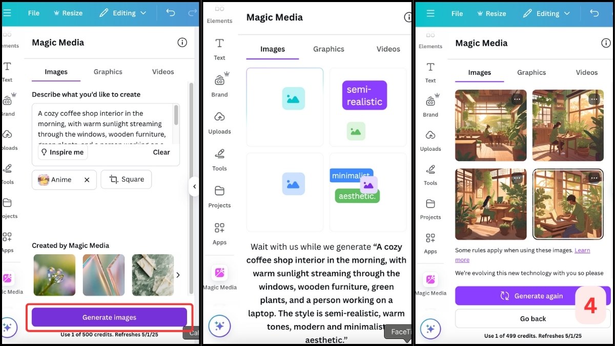 Hướng dẫn từng bước sử dụng Canva AI Image Generator