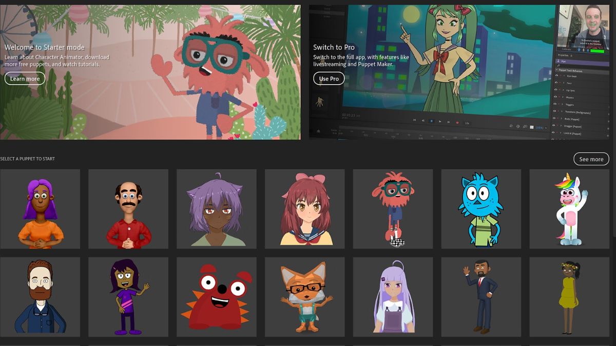 Character Animator Adobe giúp tạo hoạt hình nhanh chóng