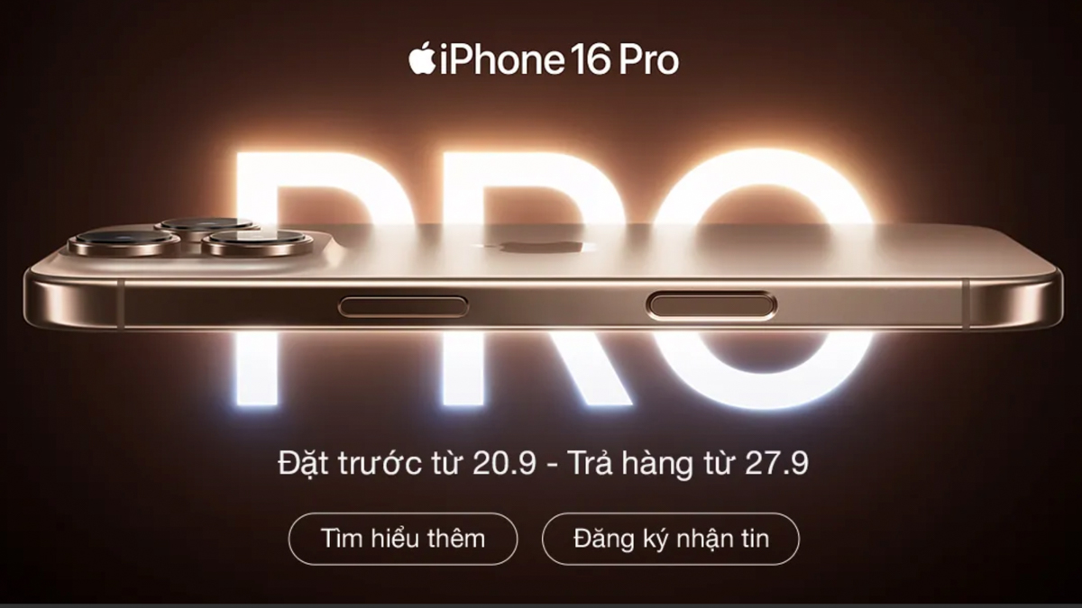 CellphoneS mở đặt trước iPhone 16 Pro từ 20/9 và trả hàng từ 27/9