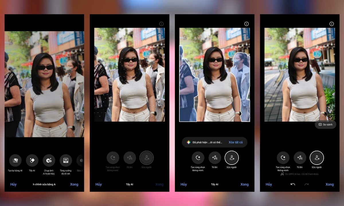 Tính năng xoá người AI trên OPPO Find X9