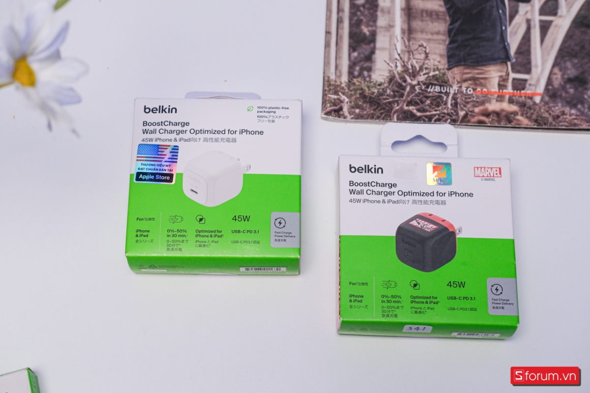 Trên tay bộ sạc cáp Belkin với thiết kế nhỏ gọn đẹp mắt