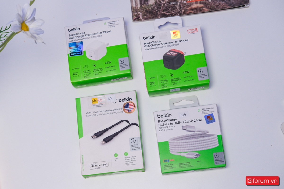 Trên tay bộ sạc cáp Belkin dành cho iPhone 17 series