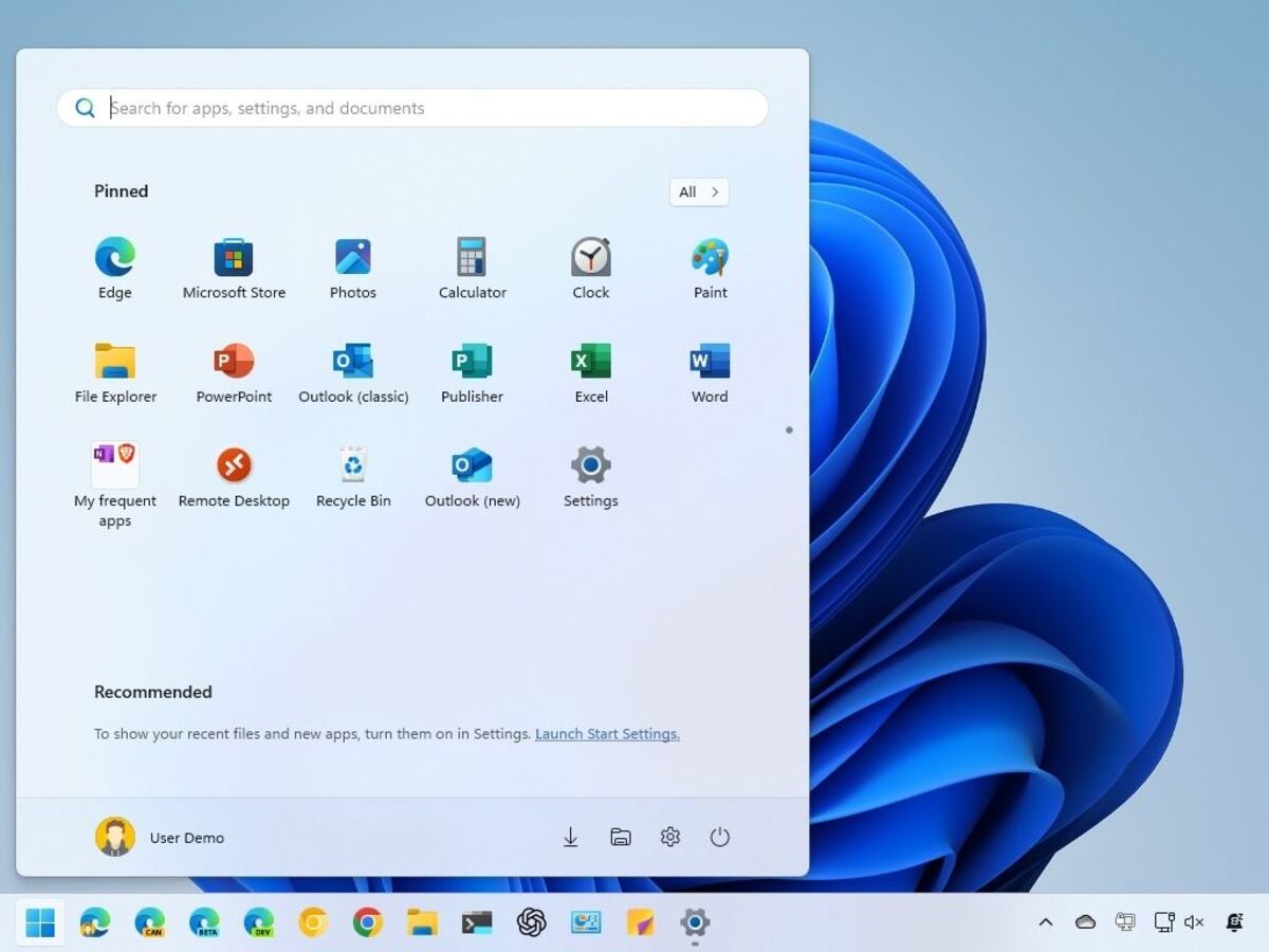 Windows 11 Start menu