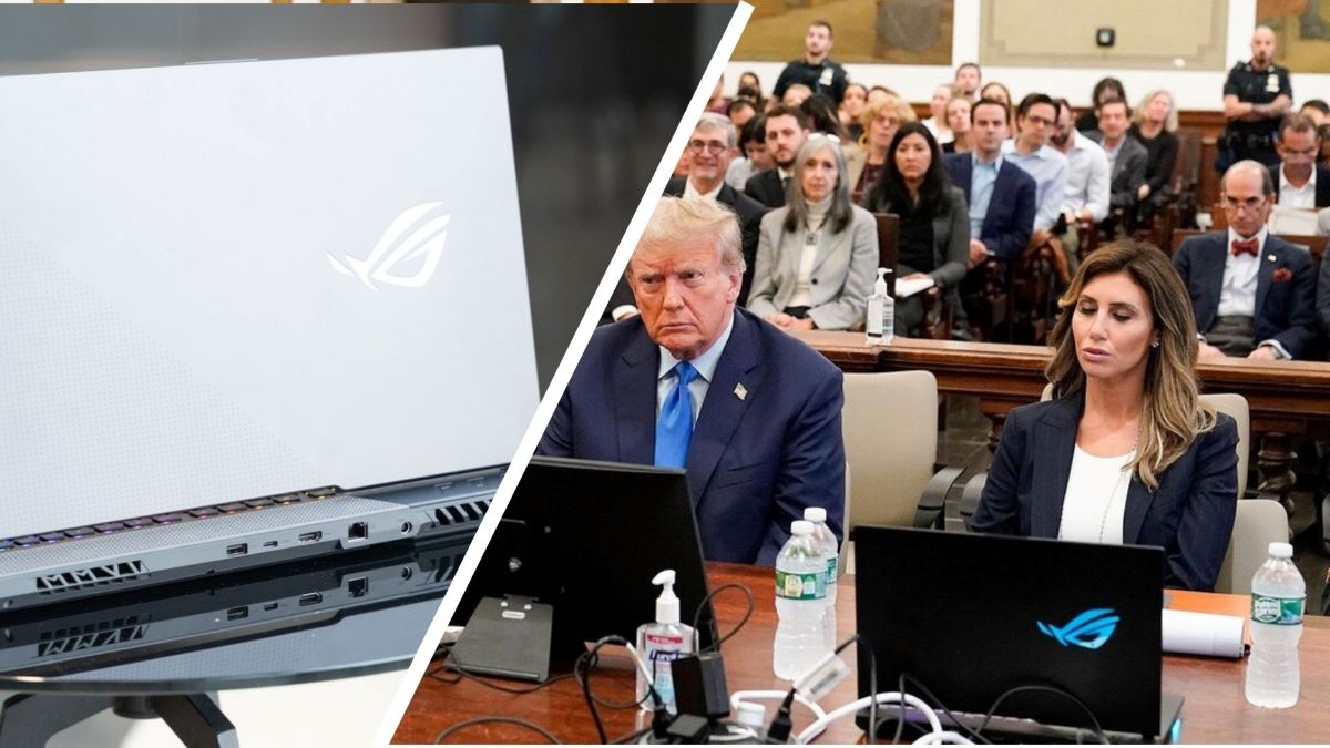 Laptop gaming xuất hiện bất ngờ tại tòa án, liệu có liên quan đến chiến thắng của ông Donald Trump?