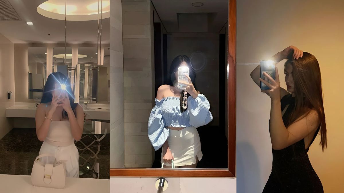 Các kiểu và tip chụp ảnh trước gương đèn flash đẹp, hot nhất