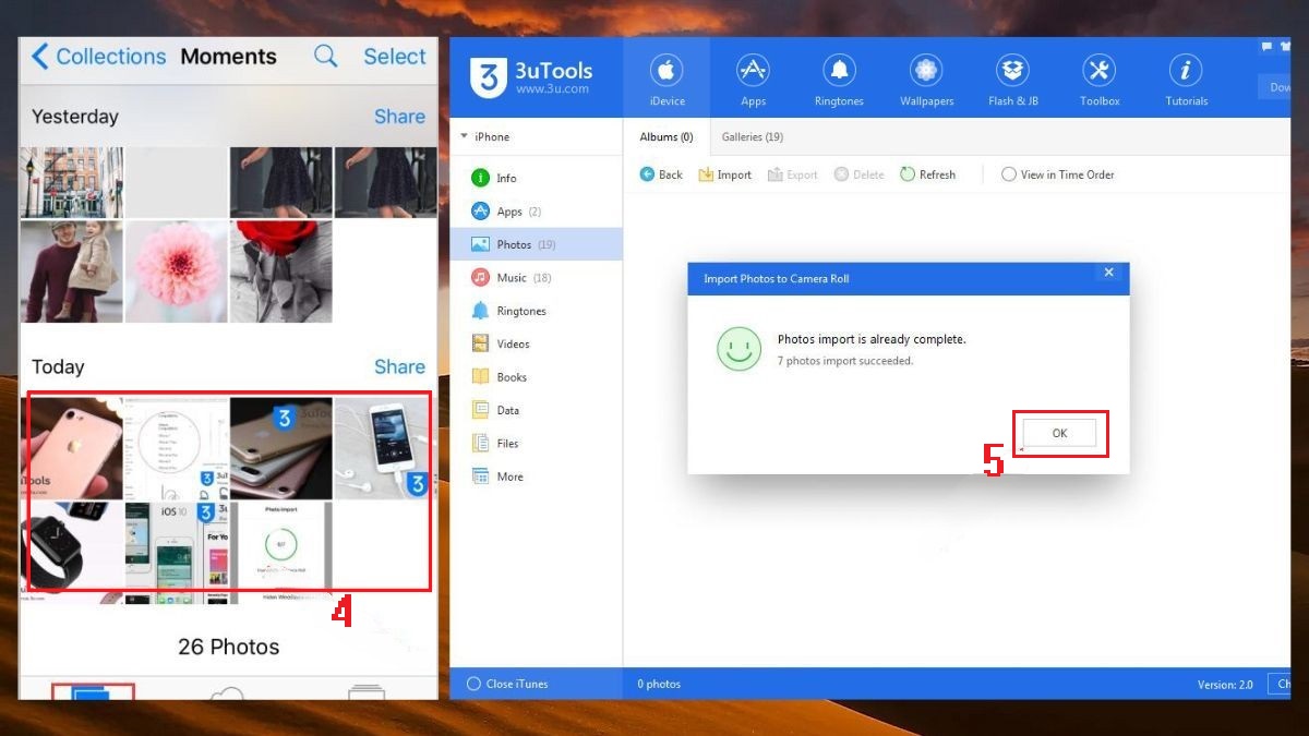 Cách chuyển ảnh từ iPhone sang máy tính bằng 3uTools bước 4