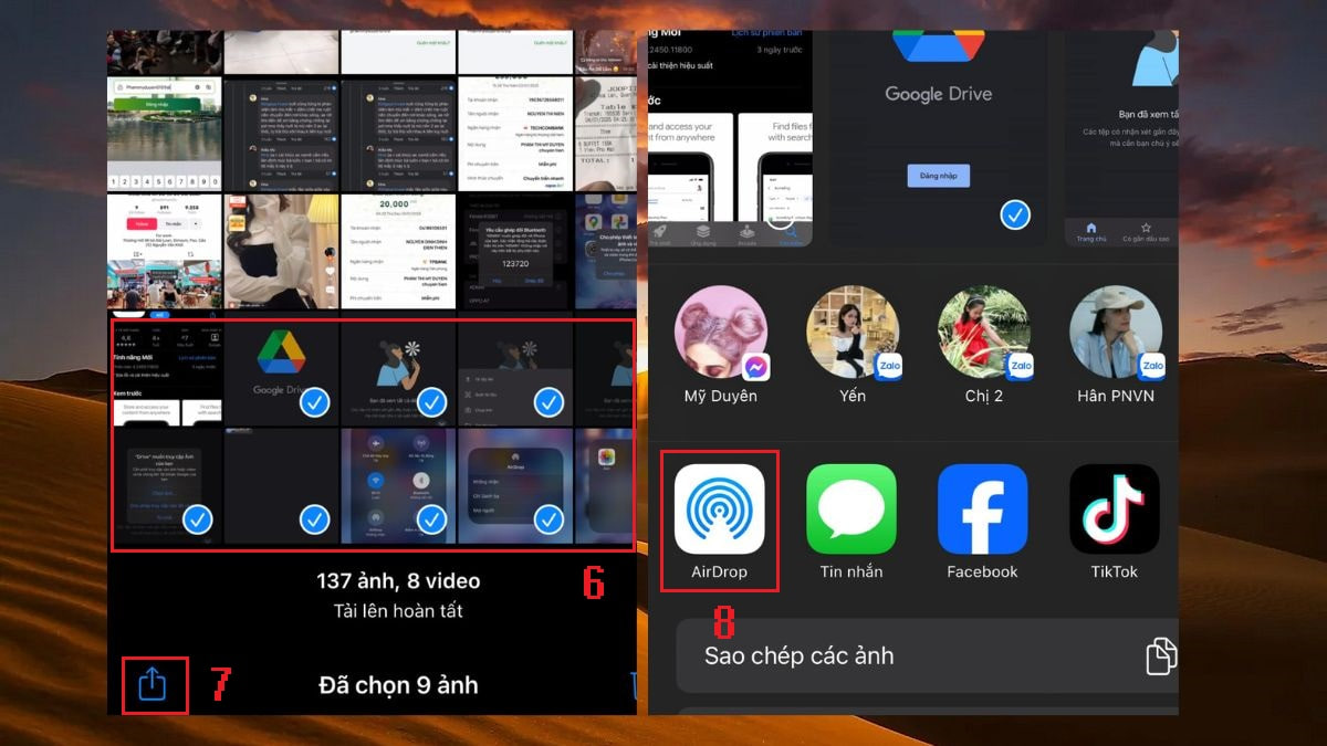 Cách chuyển ảnh từ iphone sang máy tính MacBook bước 4