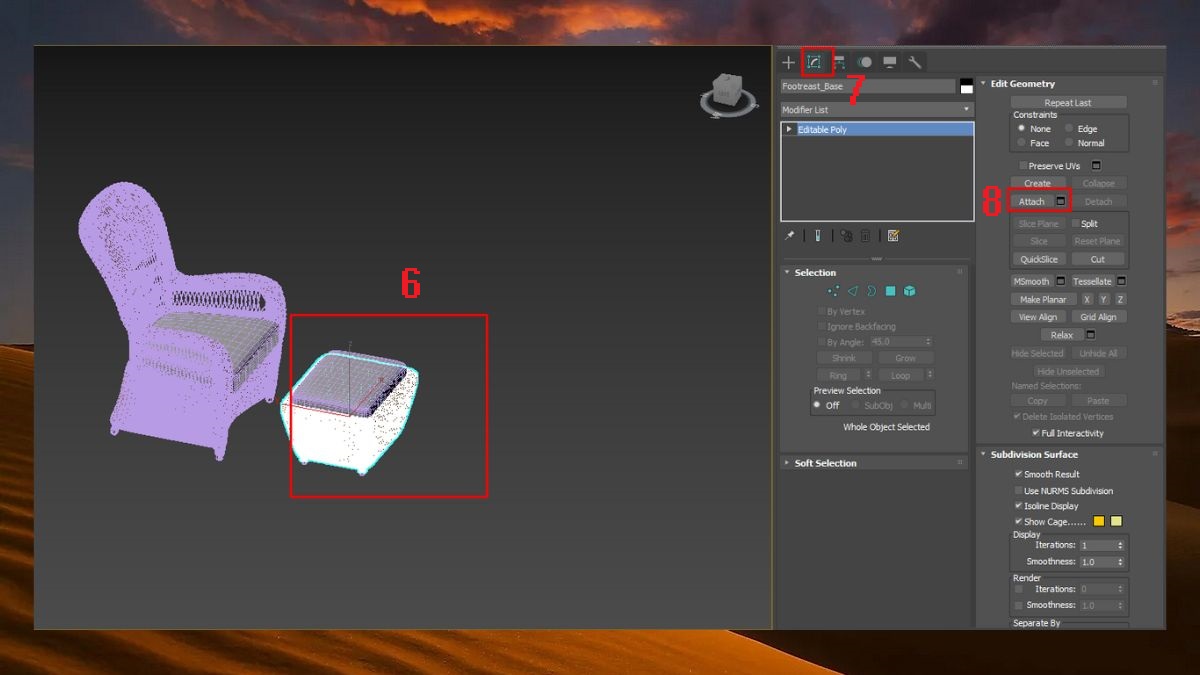 Giảm số lượng lưới trong 3DsMax