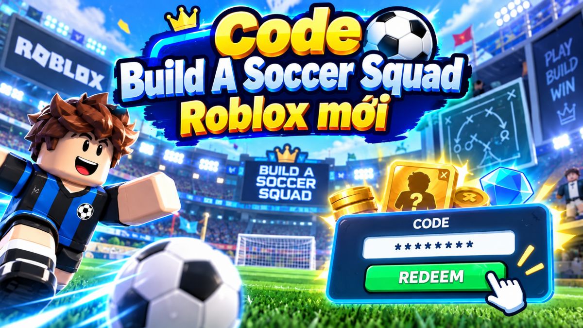 Full code Build a Soccer Squad mới 2026 và cách nhập