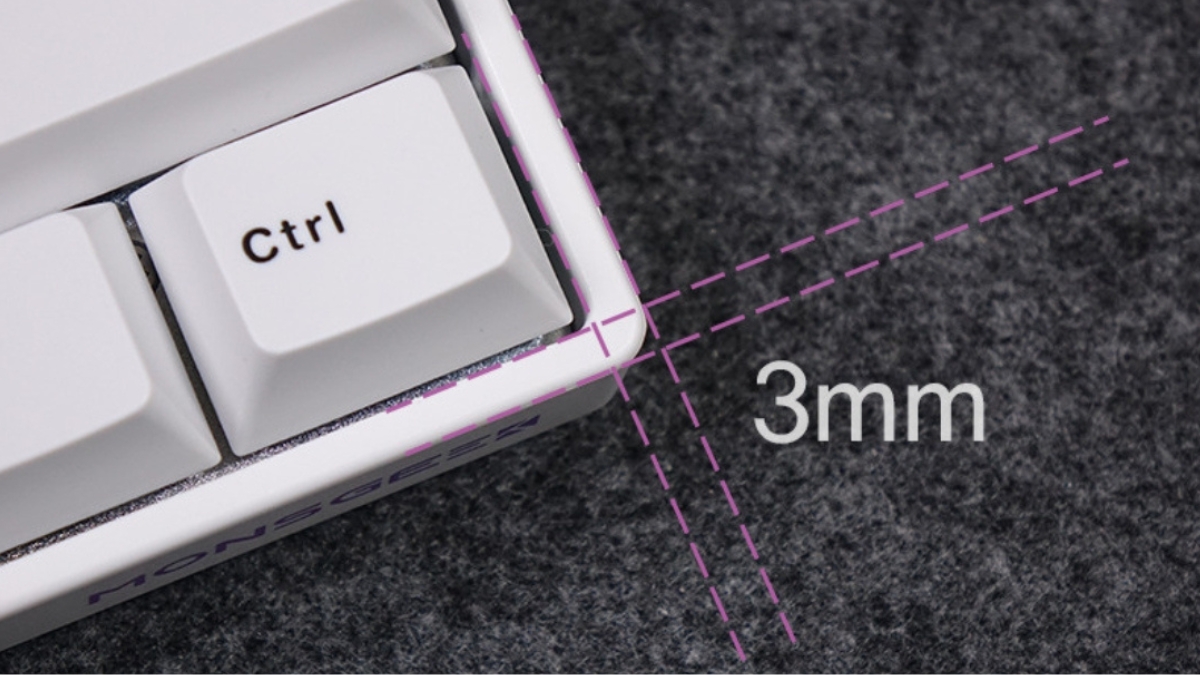 Akko MonsGeek FUN60 MAX trọng lượng 535g thiết kế viền mỏng 3mm zero bezel gọn nhẹ hiện đại