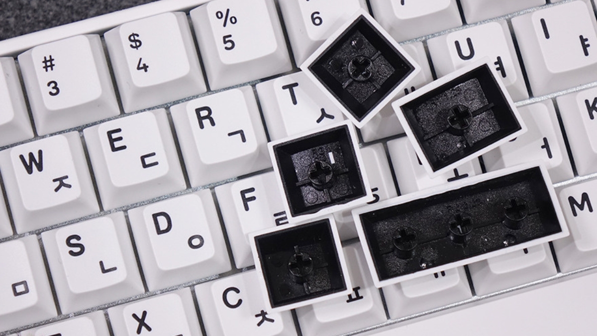 Akko MonsGeek FUN60 MAX keycap PBT double shot bền bỉ hạn chế bóng bề mặt theo thời gian