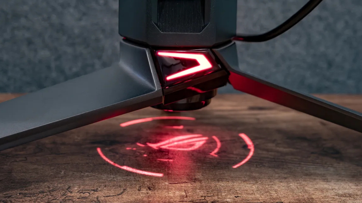 Đánh giá Asus ROG Swift OLED PG34WCDN với hệ thống đèn RGB và logo ROG