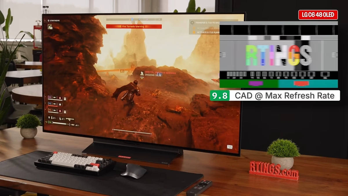 Đánh giá LG C6 48 với độ rõ chuyển động khi chơi game ở 165Hz