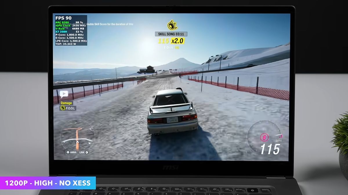 Đánh giá MSI Prestige 16 AI+ chơi Forza Horizon 6 ở 1,200p High