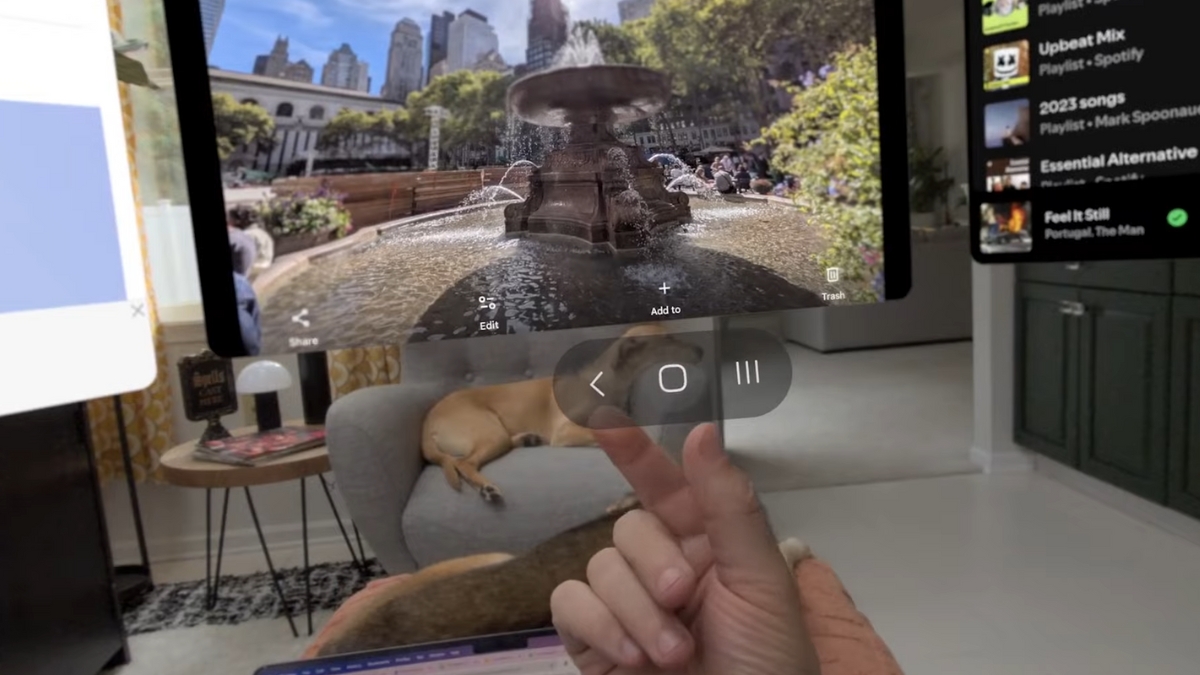 Đánh giá Samsung Galaxy XR: các cử chỉ cơ bản hoạt động tốt, hỗ trợ Circle to Search, Gemini Live và nhiều môi trường ảo.