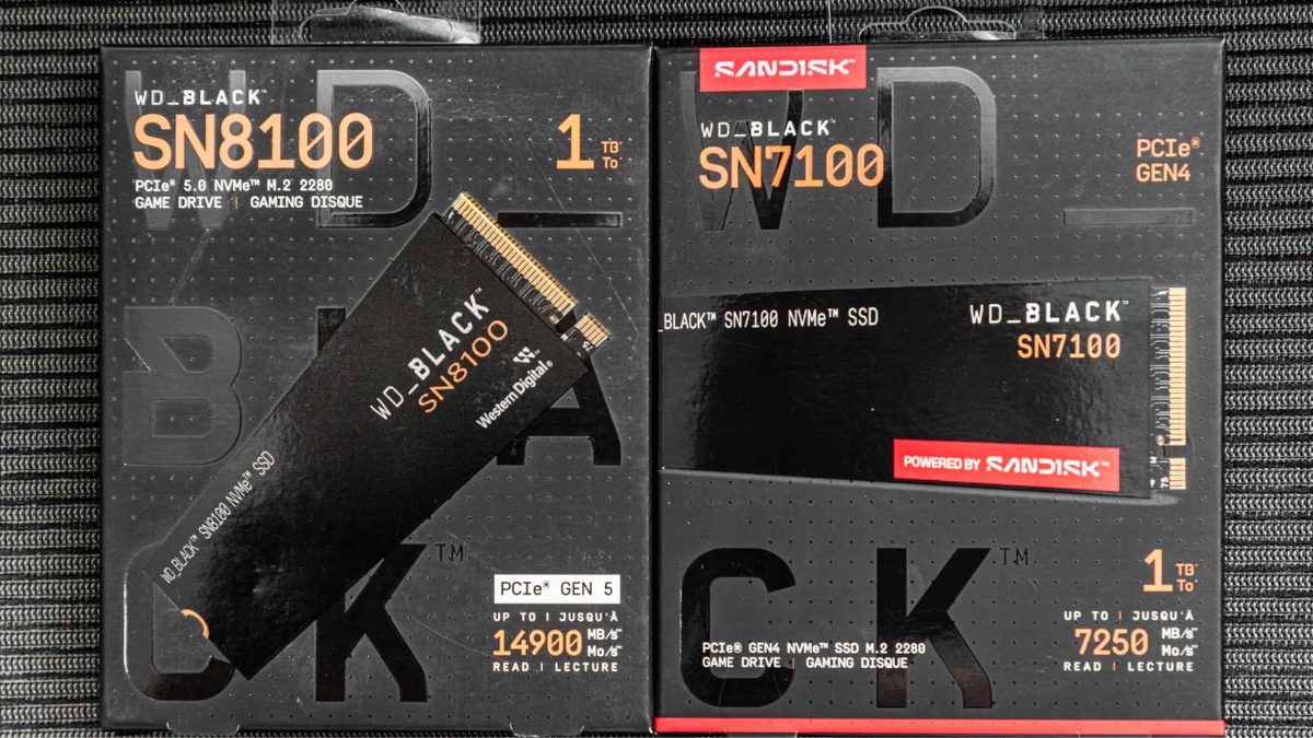 Đánh giá WD_BLACK SN8100 và SN7100 với chuẩn PCIe 5.0 và PCIe 4.0