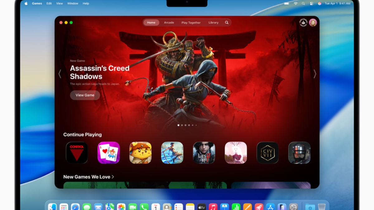 macos tahoe games app chuyên biệt quản lý thư viện game và tinh chỉnh thiết lập ngay trong ứng dụng