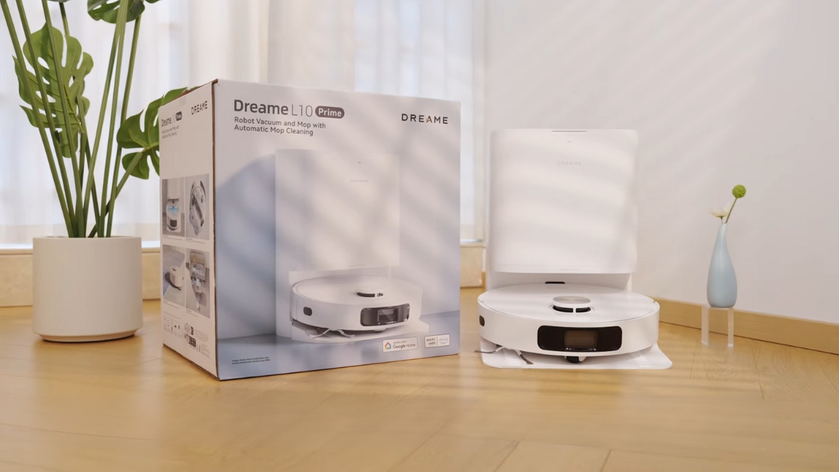 Robot hút bụi lau nhà Dreame Bot L10 Prime với tính năng tự giặt và sấy giẻ lau hiện đại