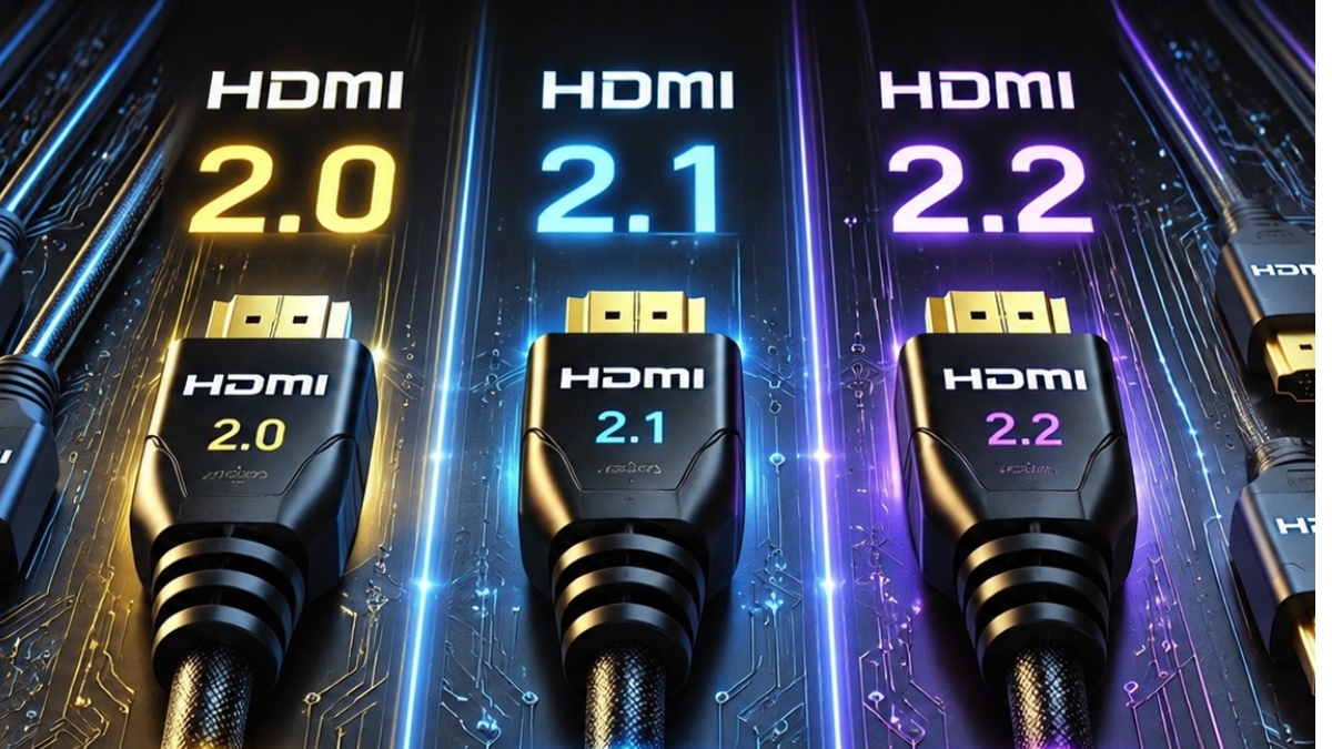 So sánh HDMI 2.2 vs HDMI 2.1 vs HDMI 2.0: Có đáng nâng cấp?