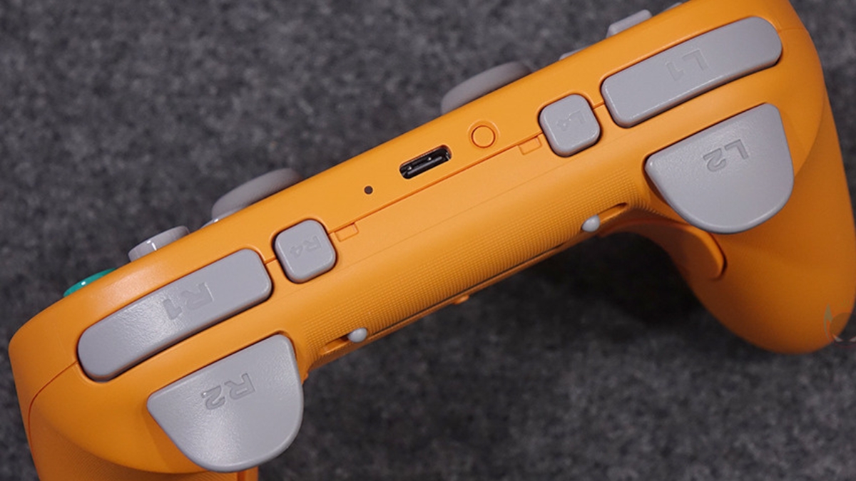 Trên tay 8BitDo Pro 3 với layout nút bấm D-Pad, XYAB, joysticks, triggers và paddle buttons.