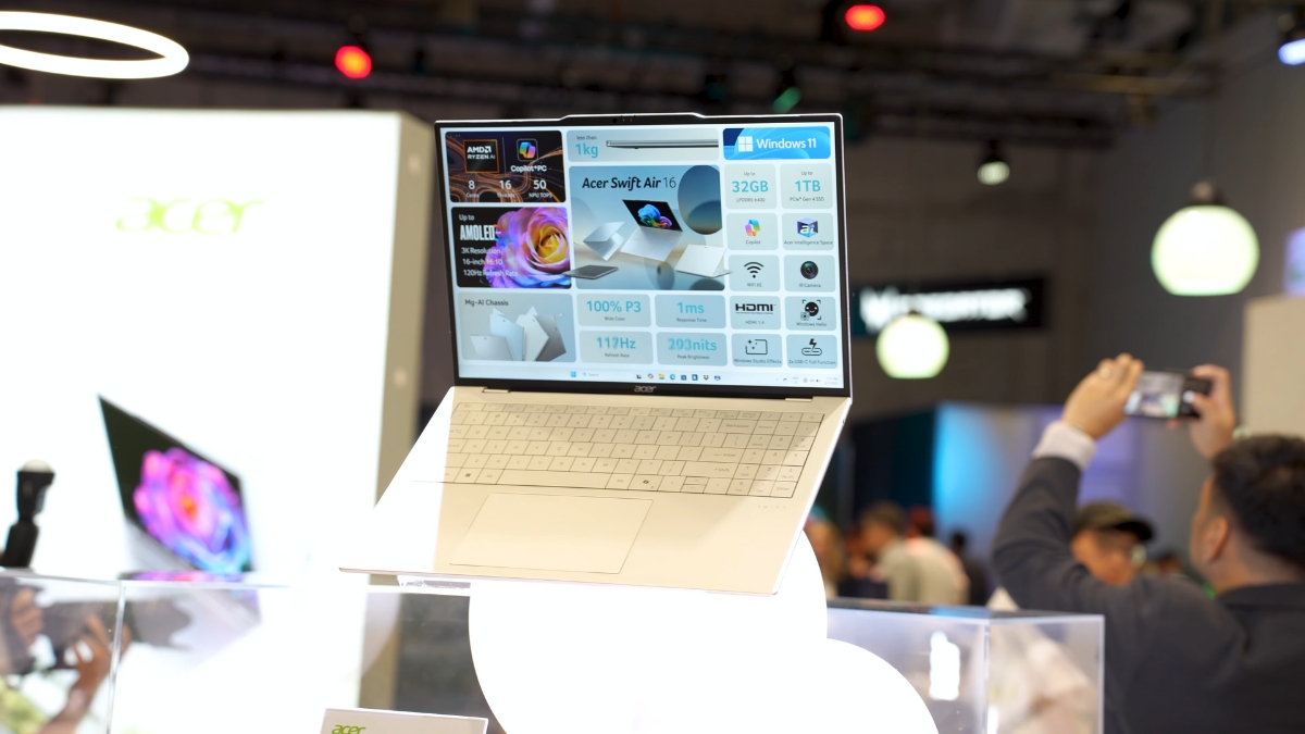Trên tay Acer Swift Air 16: Laptop 16 inch nhẹ hơn cả MacBook Air, giá 26.4 triệu