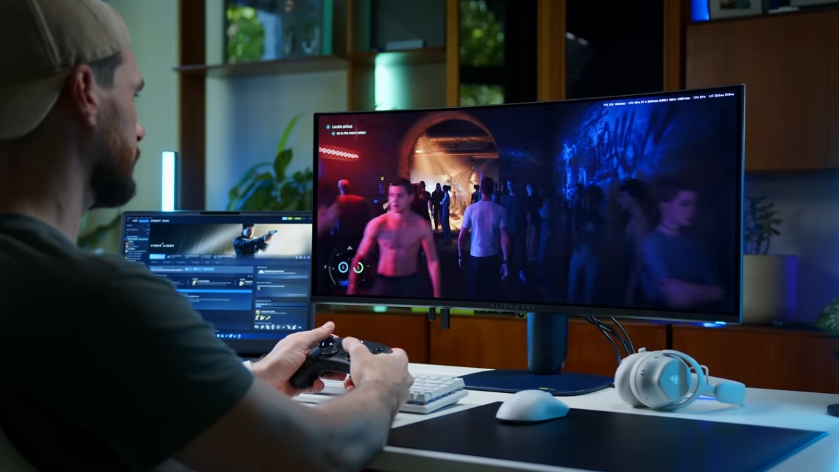 Trên tay Alienware 34 inch QD-OLED hiển thị không gian làm việc ultrawide với nhiều cửa sổ ứng dụng mở song song phục vụ đa nhiệm và chỉnh sửa nội dung