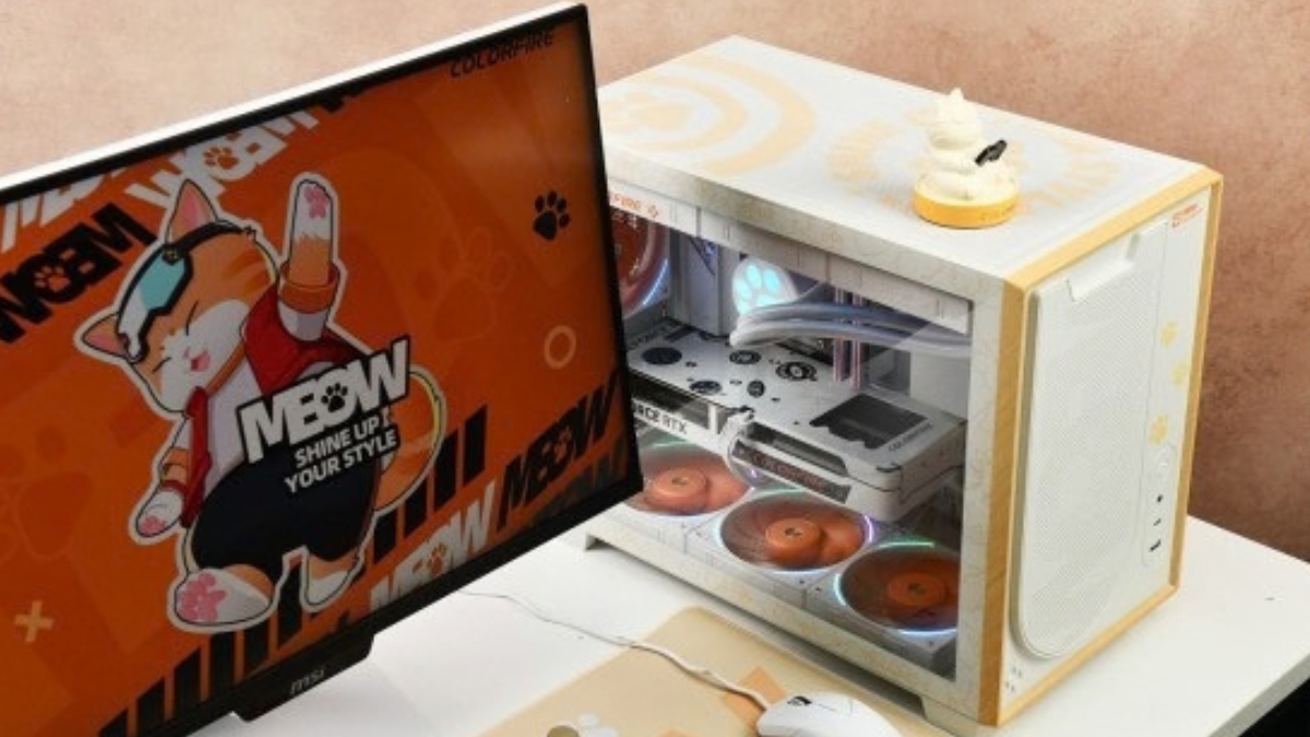 Trên tay COLORFIRE MEOW Orange House với dàn PC đồng bộ mang phong cách mèo cam