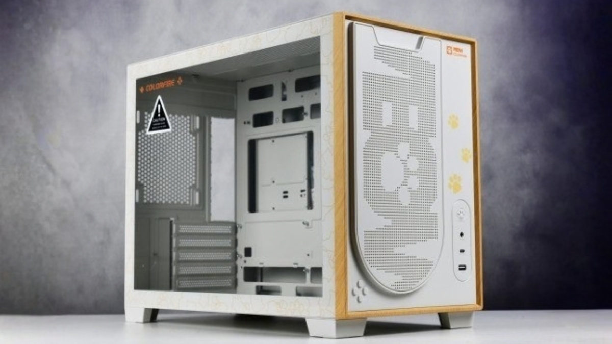 Trên tay COLORFIRE MEOW Orange House với không gian lắp linh kiện và đi dây phía sau case ME26A