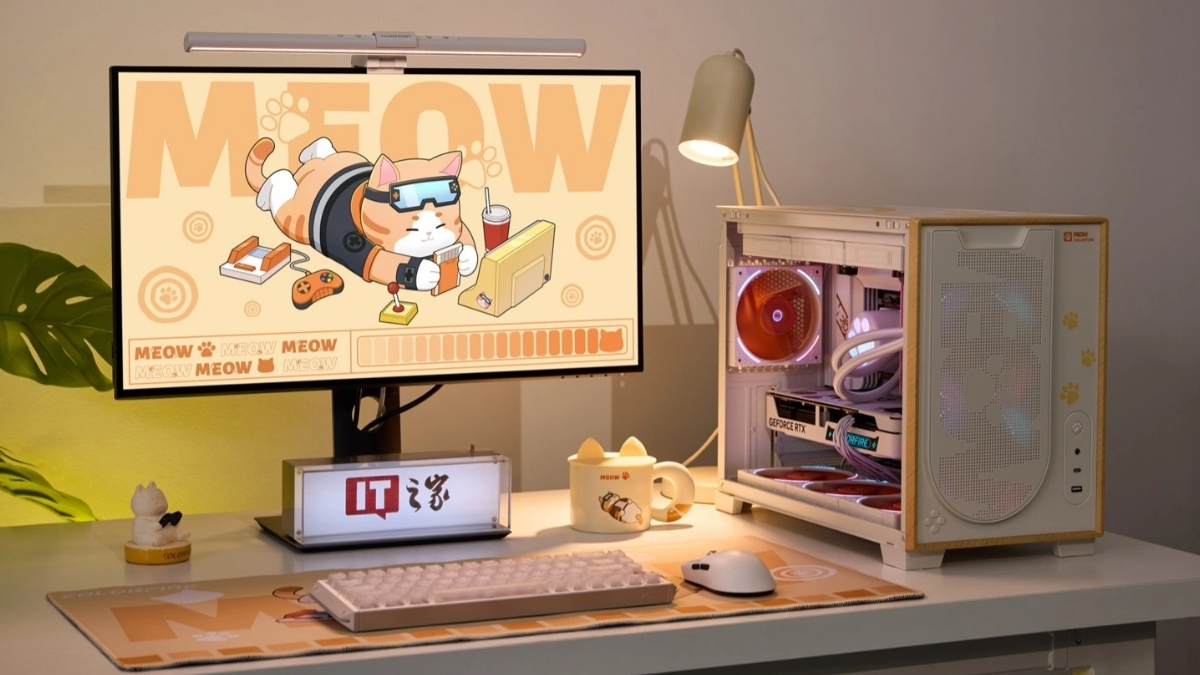 Trên tay COLORFIRE Orange House với tổng thể bộ PC chủ đề mèo cam