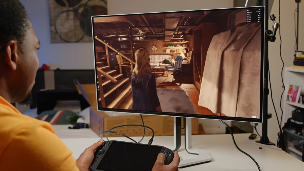 Trên tay Lenovo Legion OLED 4K 240Hz khi kết nối với máy tính gaming