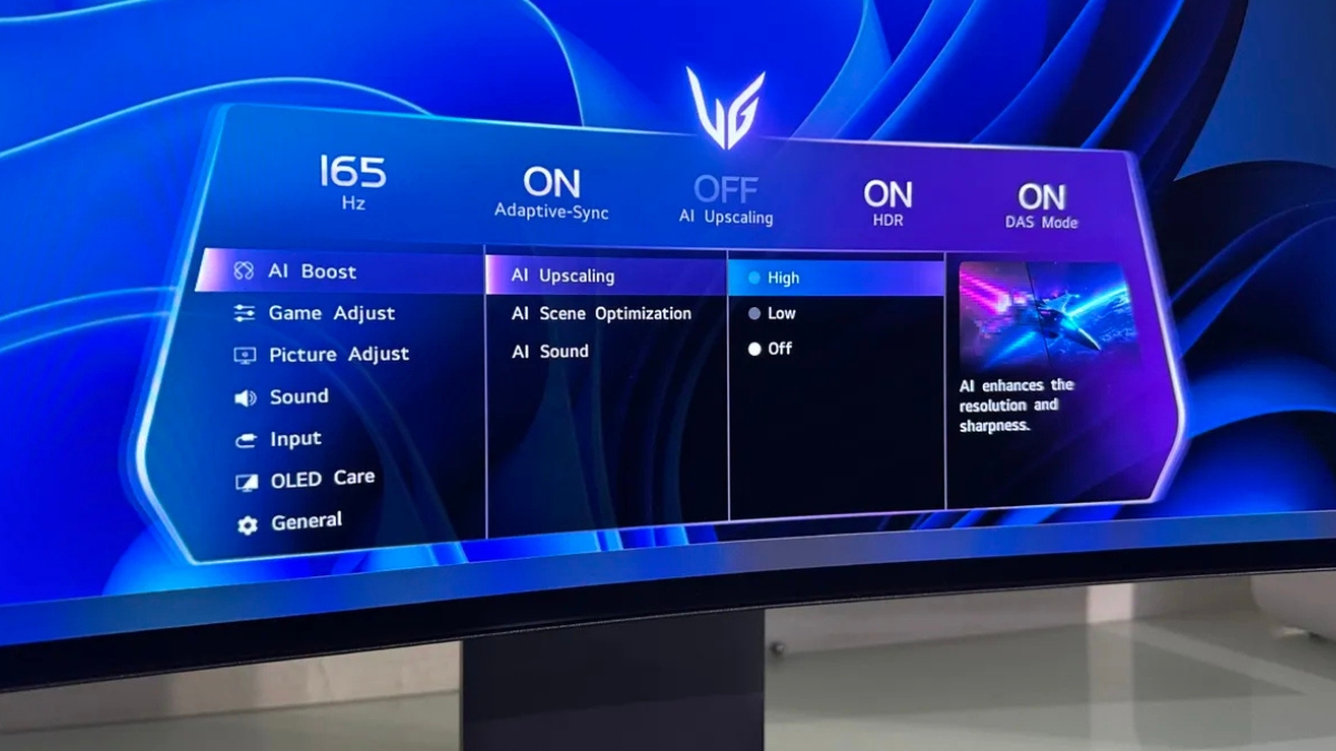 Trên tay LG UltraGear Evo GX9 39GX950B với giao diện AI Upscaling