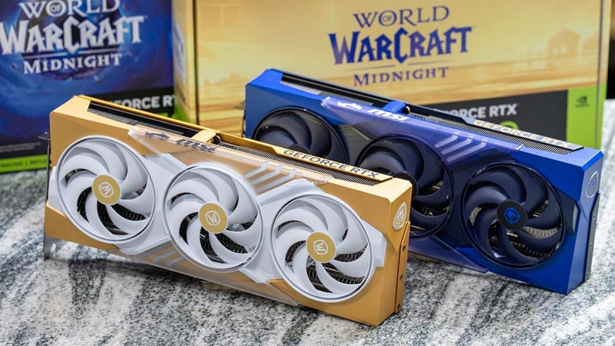 Cận cảnh bộ đôi MSI GeForce RTX 5070 Midnight: Tuyệt tác card đồ họa khiến fan World of Warcraft mê mẩn