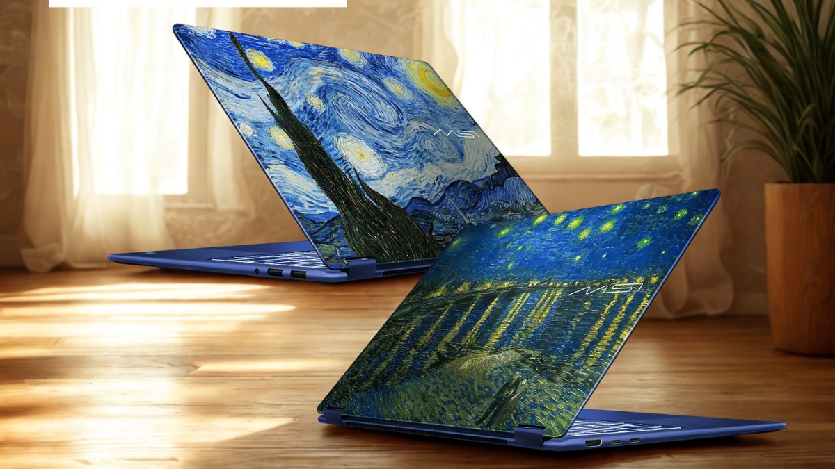 Trên tay MSI Prestige 14 Flip AI+ Van Gogh Edition với thiết kế lấy cảm hứng từ tranh Starry Night