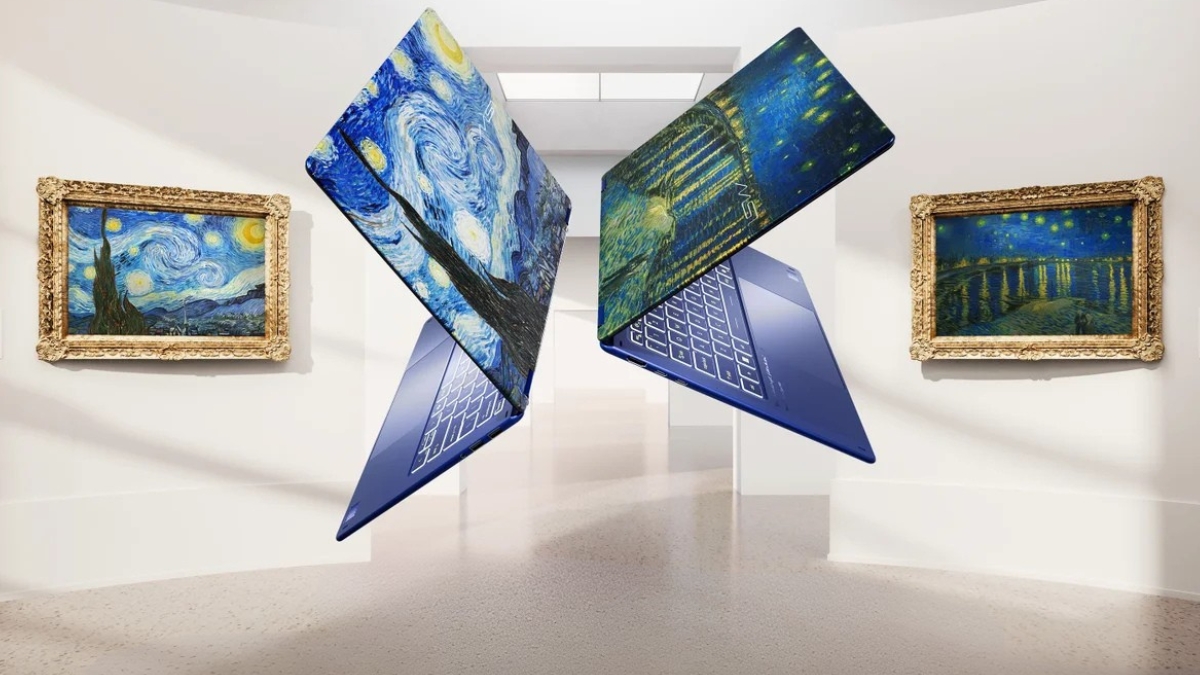 Trên tay MSI Prestige 14 Flip AI+ Van Gogh Edition với hai thiết kế lấy cảm hứng từ The Starry Night và Starry Night Over the Rhône