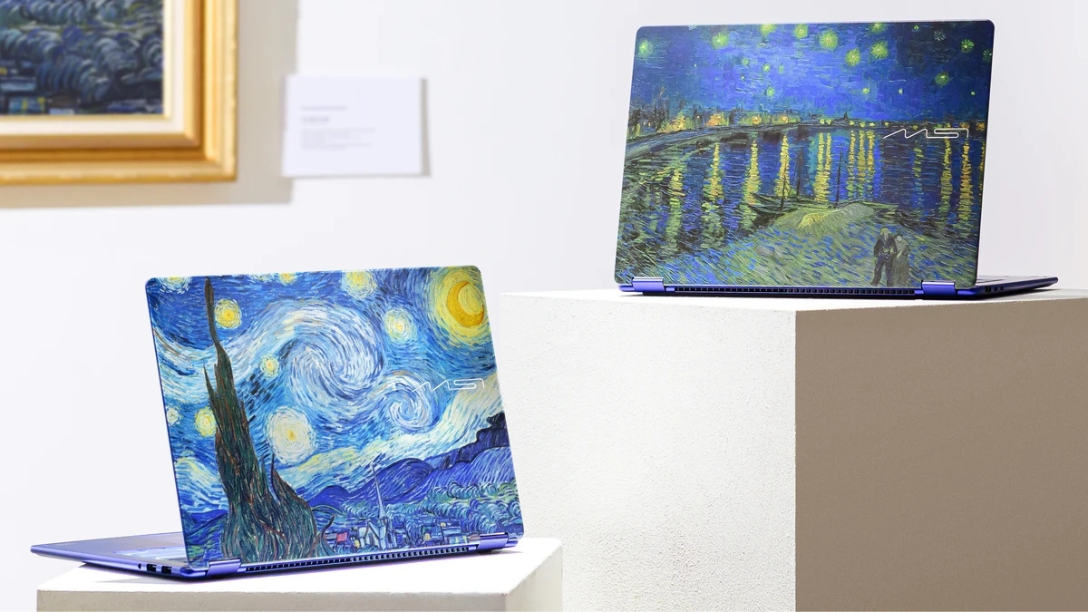 Trên tay MSI Prestige 14 Flip AI+ Van Gogh Edition: Khi laptop trở thành tác phẩm nghệ thuật
