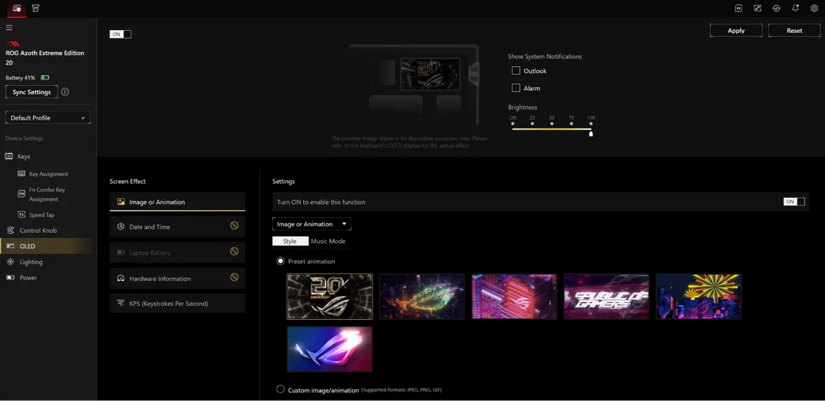 Trên tay ASUS ROG Azoth Extreme Edition 20 bàn phím cơ gaming cao cấp hỗ trợ tùy chỉnh qua Gear Link trên trình duyệt web