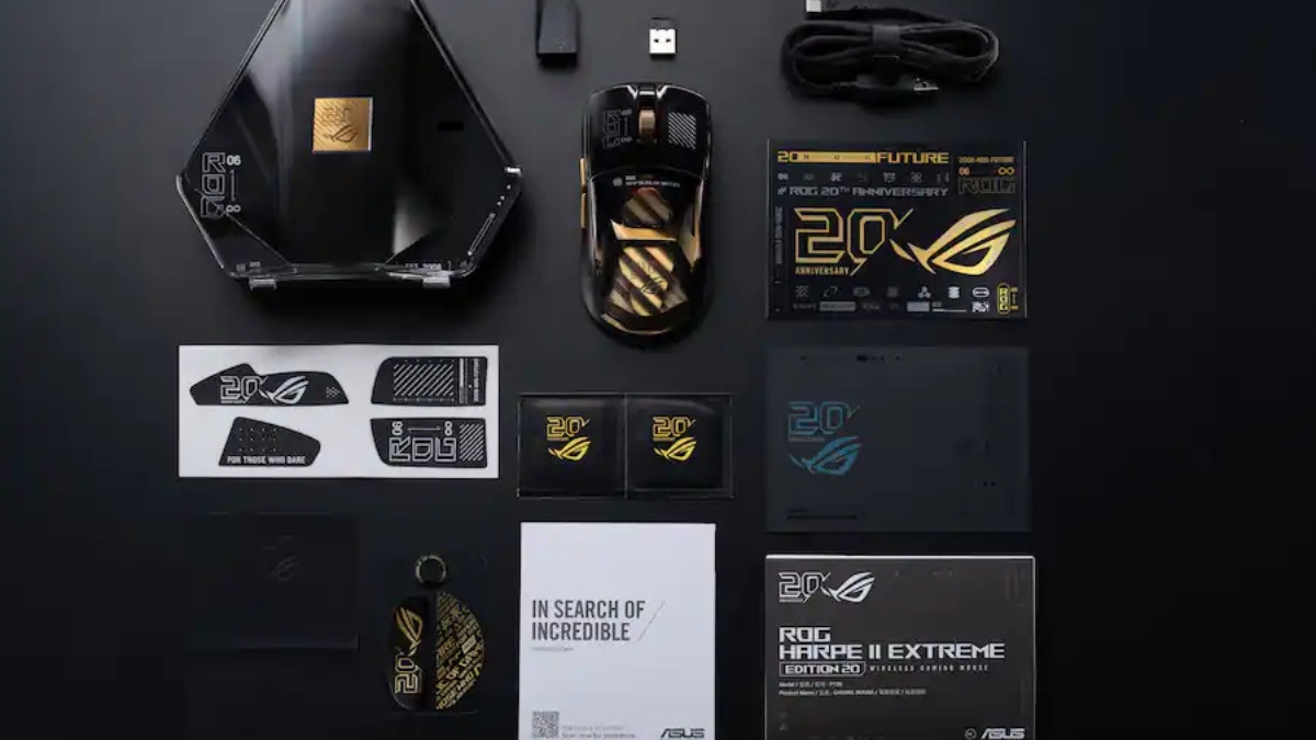 Trên tay ASUS ROG Harpe II Extreme Edition 20 với bộ phụ kiện gaming đi kèm